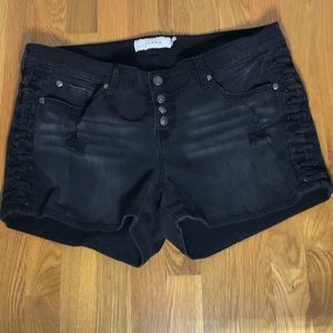 Torrid distressed charcoal shorts